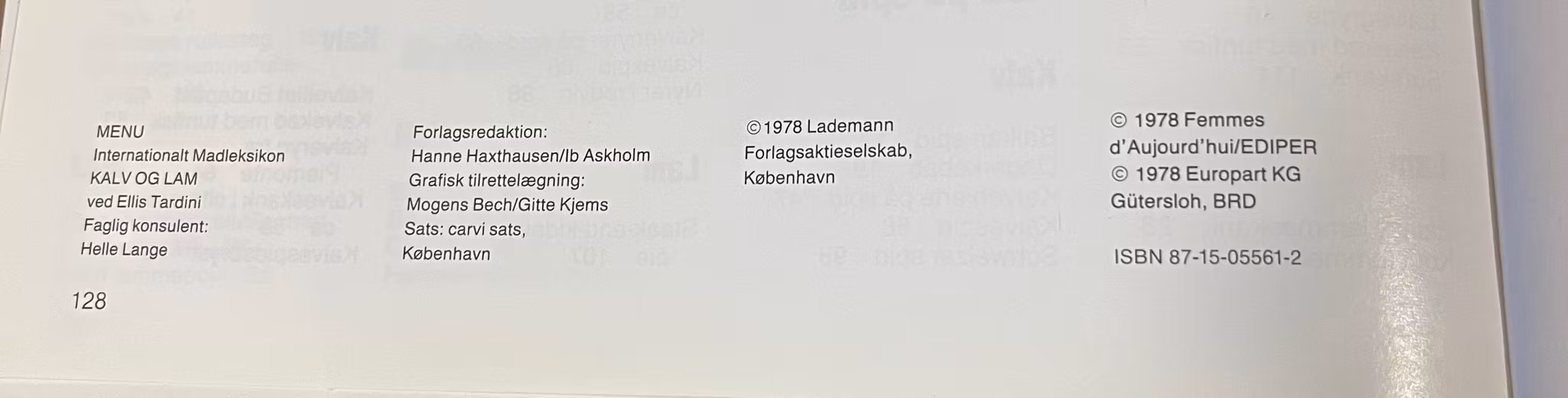 MENU - Kalv og Lam