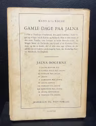 Gamle dage paa Jalna
