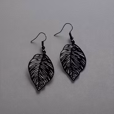 Elegante Sorte Bladøreringe