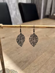 Elegante Sorte Bladøreringe
