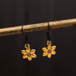 Guld Blomsterøreringe