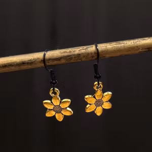 Guld Blomsterøreringe