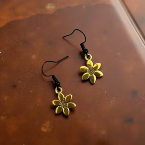 Guld Blomsterøreringe