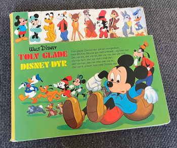 Tolv glade Disney-dyr – klassisk børnebog med kendte figurer