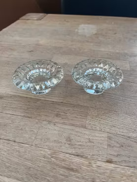 2 stk. KIG Malaysia Firna Glas Lysestager