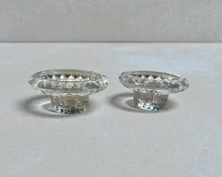 2 stk. KIG Malaysia Firna Glas Lysestager