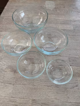 5 glasskåle