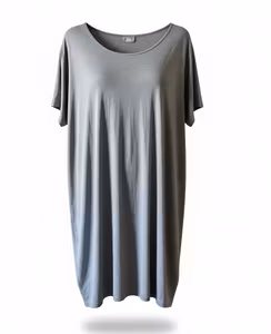 Grå oversized T-shirt-kjole – str. XL