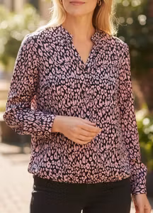 Coop leopardmønstret bluse – str. L