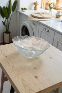 Glasskål med bladmotiv – Ø 25 cm