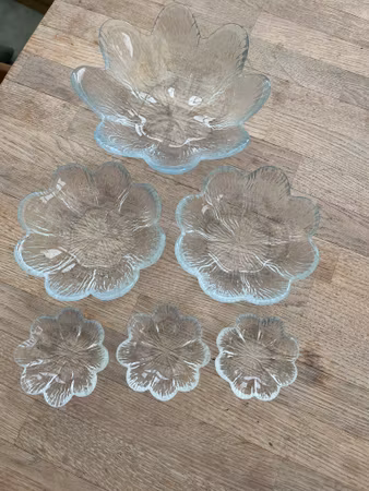 6 stk. Holmegaard Koral skåle