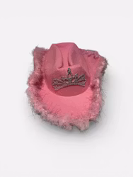 Lyserød cowboyhat - ny