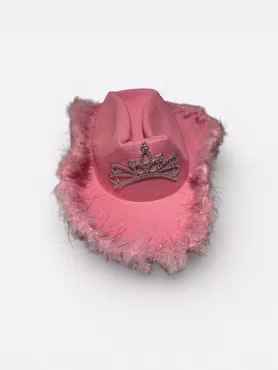 Lyserød cowboyhat - ny