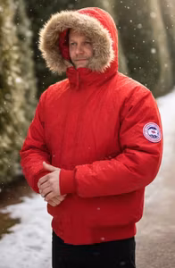 Alternativ Jeanswear rød vinterparka – str. XL