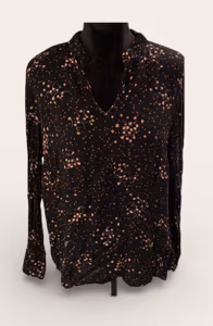 Blomstret bluse - str. XXL