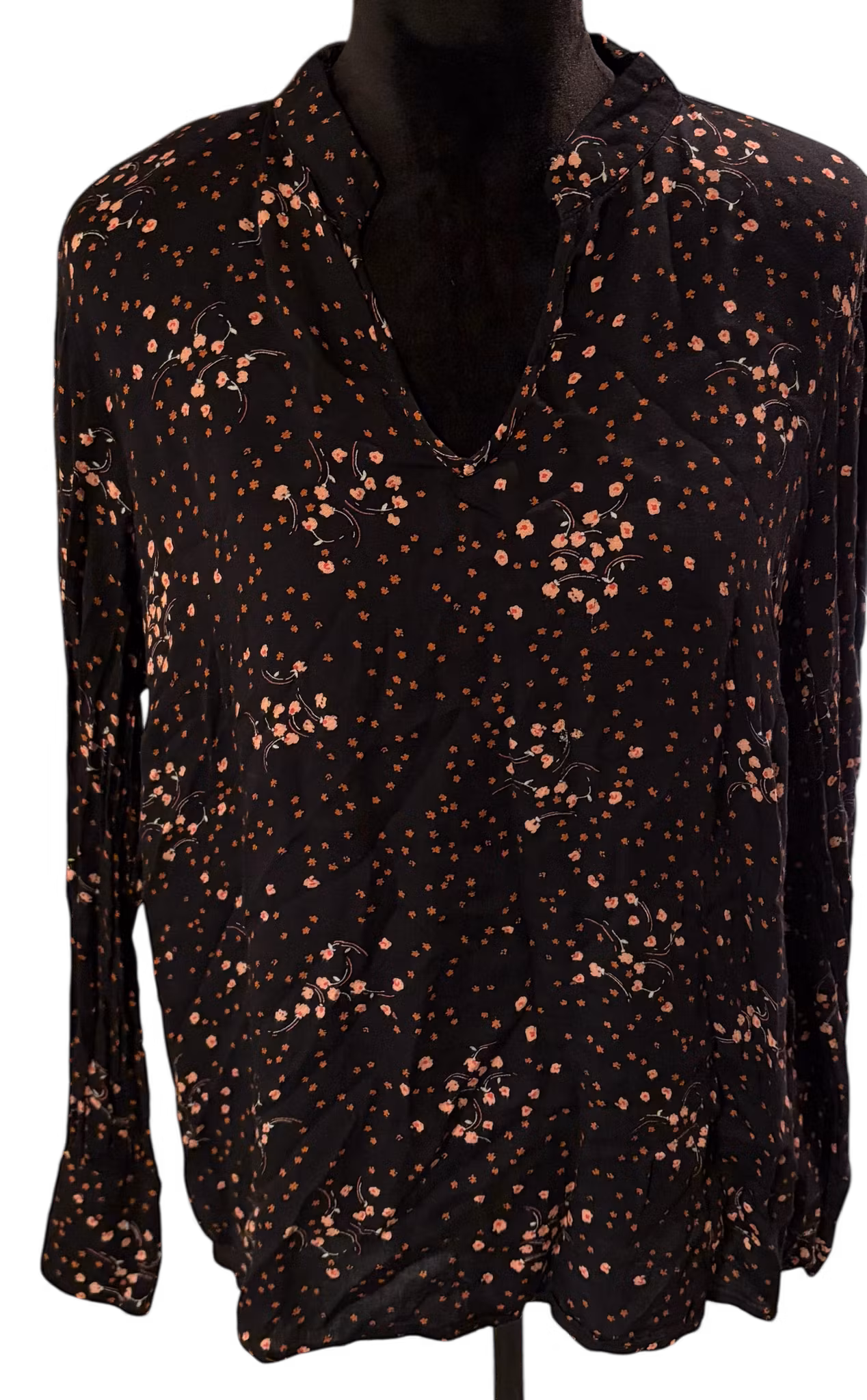 Blomstret bluse - str. XXL