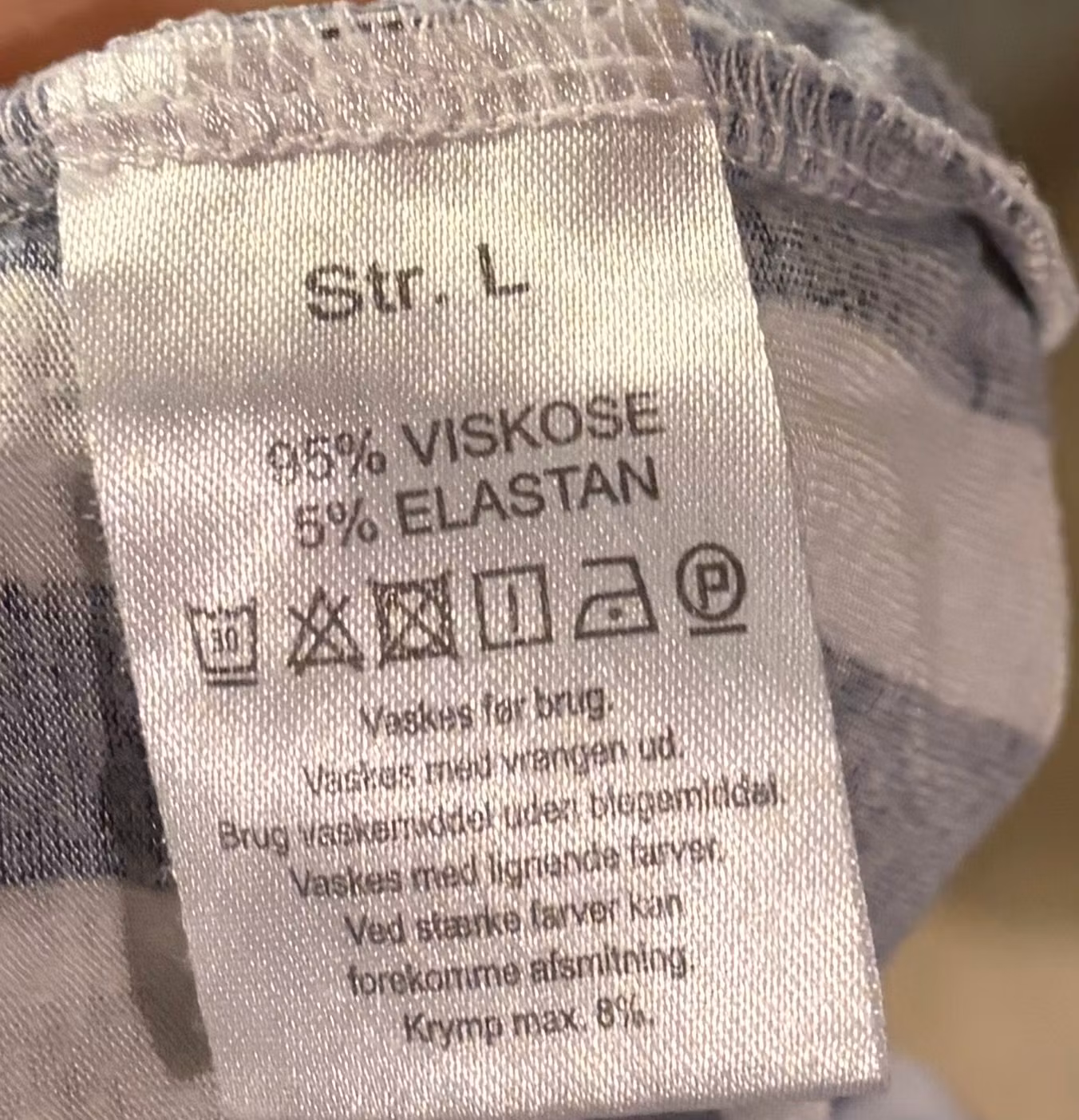 Stribet kjole str. L