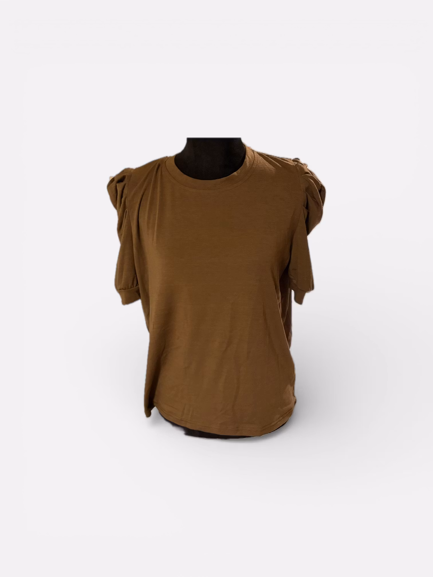 T-shirt med Pufærmer Str. L