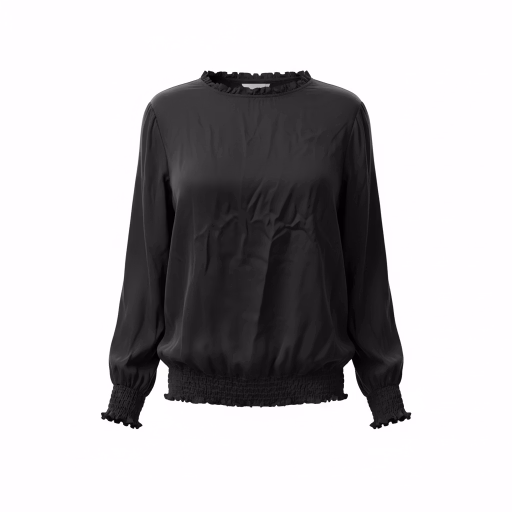 Silke/viskose bluse fra Fransa - str. XL