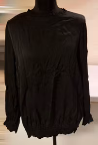 Silke/viskose bluse fra Fransa - str. XL