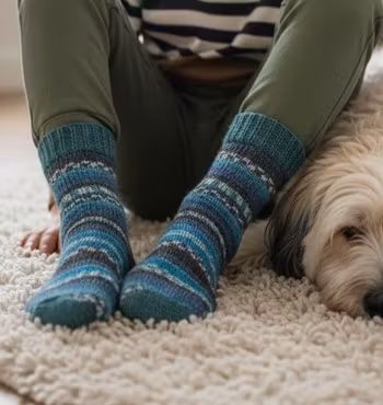 Håndstrikkede Uldsokker str. 31/32