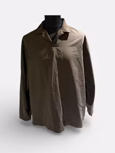 Aem'kei Vintage Oversized Overhead-skjorte – Str. L (Mørkebrun)