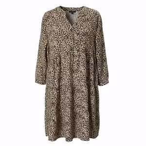 Christy Leo Dress leopardkjole – str. T2 / 46–48