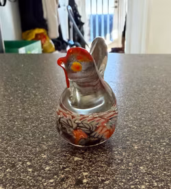 Vintage Glasfugl – Millefiori Teknik (Murano-stil)