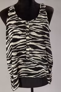 zebra-mønstret top / bluse - str. M