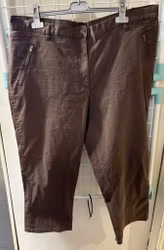 Klassiske Jensen Women "Regular" Bukser – Mørkebrun – Str. 48