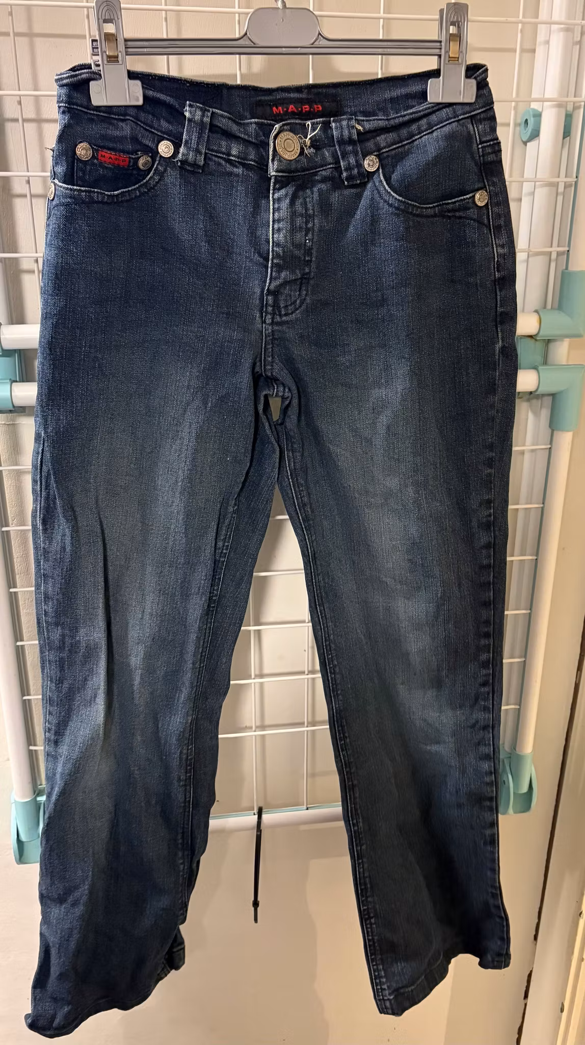 MAPP Mørkeblå Denim Jeans – Str. L (Længde 32) – 100% Bomuld