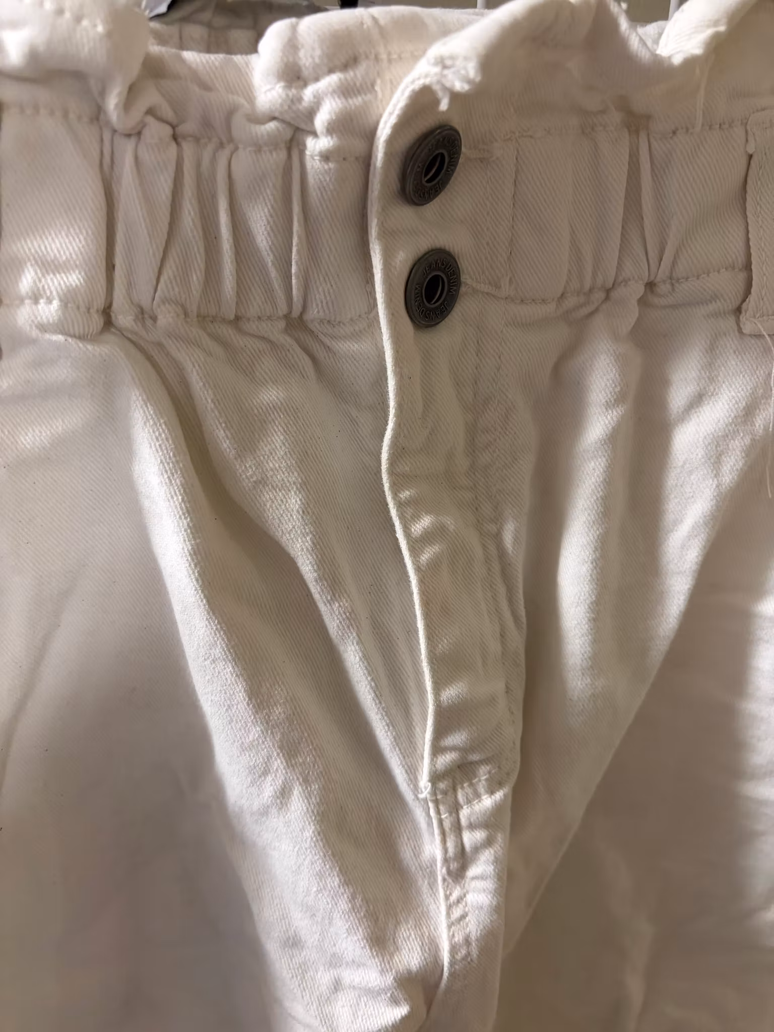 Q2 Paperbag Bukser – Hvid – Str. XL