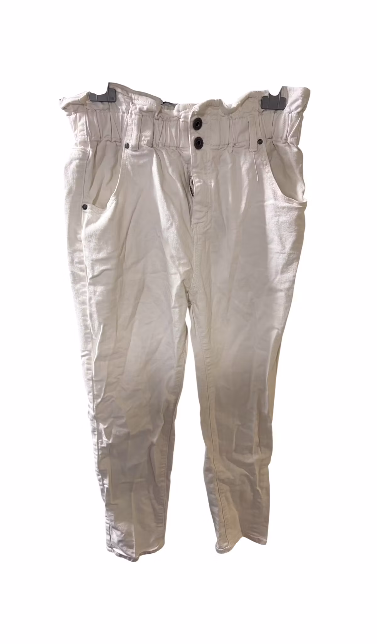 Q2 Paperbag Bukser – Hvid – Str. XL