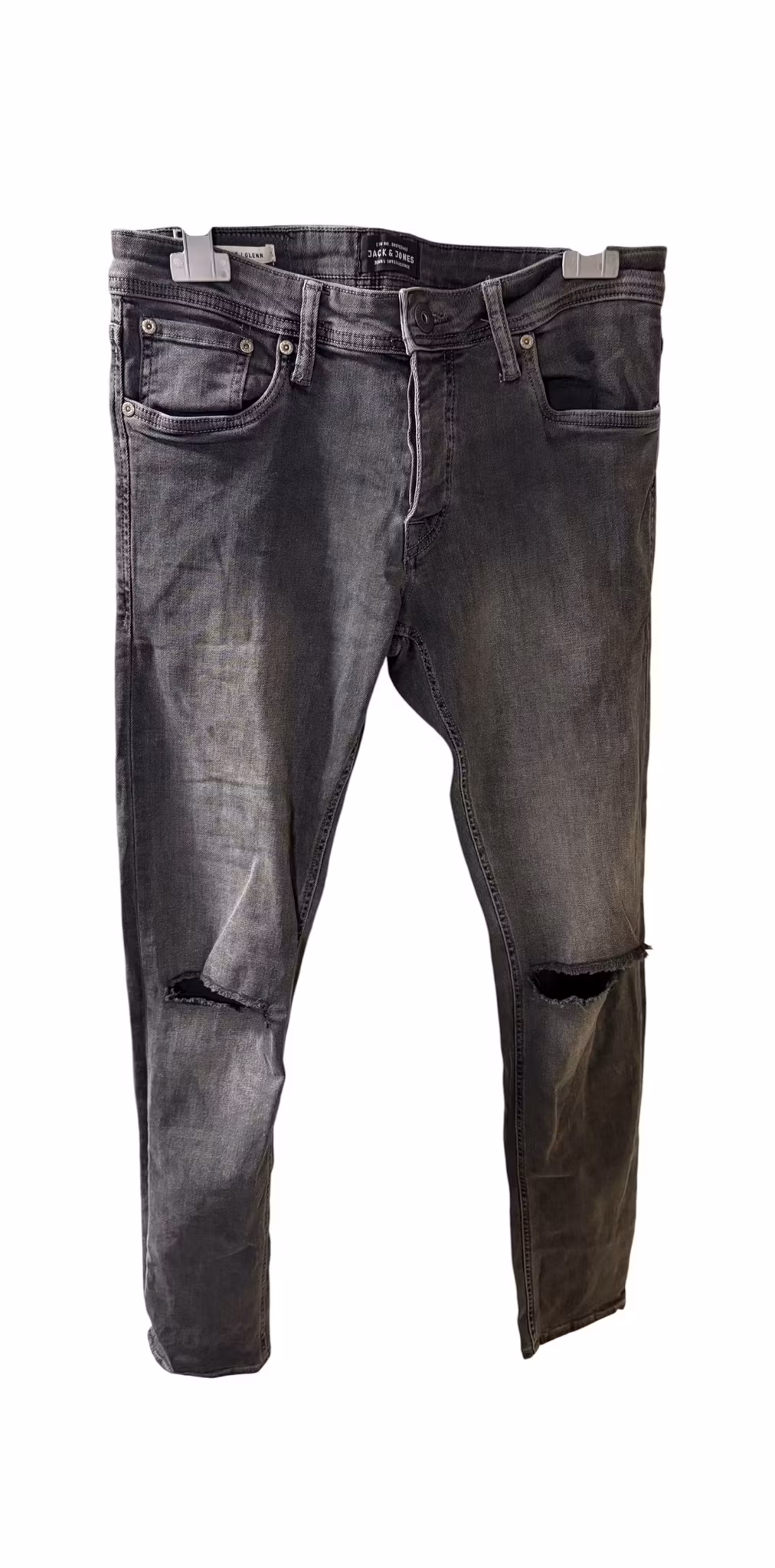 Jack & Jones  - Grå med Ripped Knæ (Str. 30/34)(S)