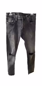 Jack & Jones Glenn grå jeans med ripped knæ – W30/L34