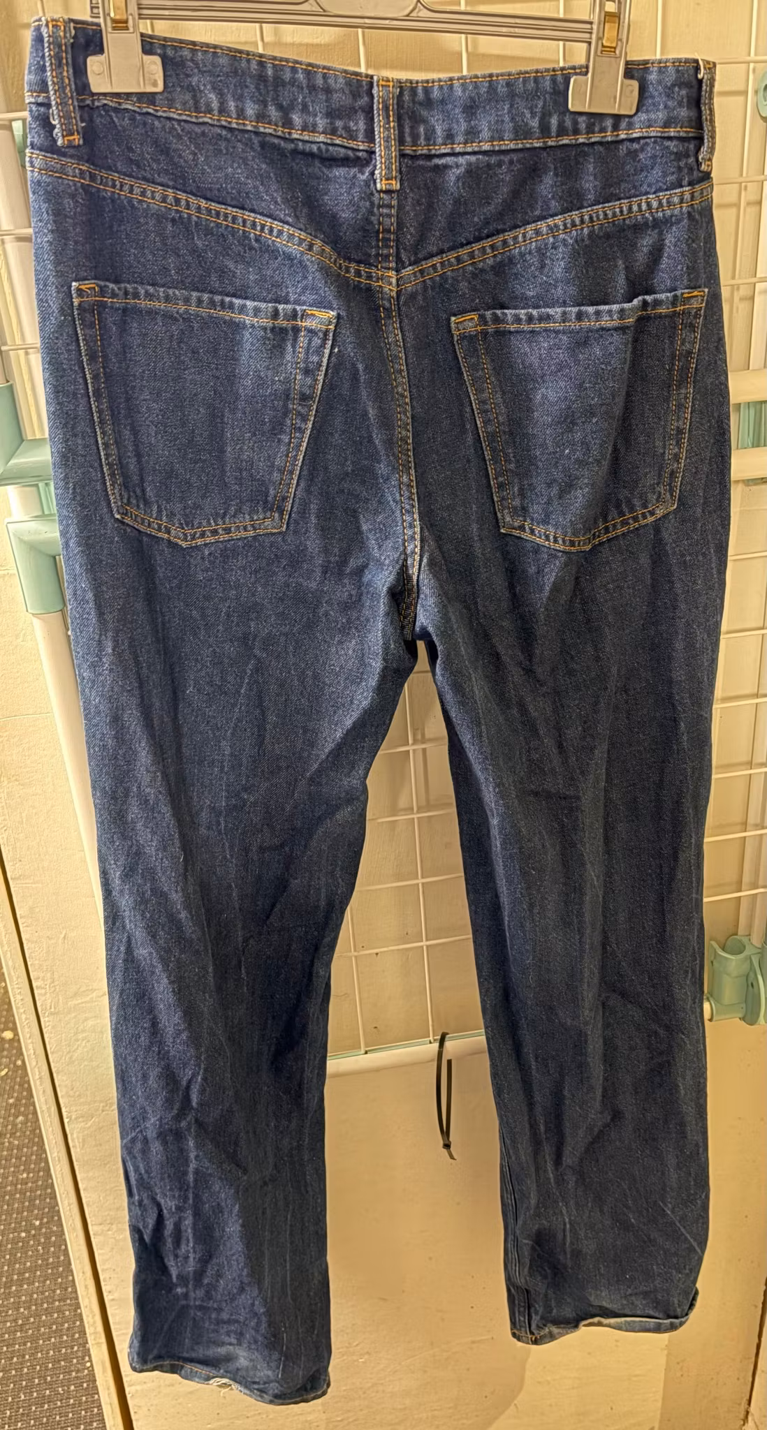 H&M Straight Leg Jeans – Mørkeblå – Str. 38