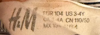 H&M stribede bomuldsshorts til børn – str. 104