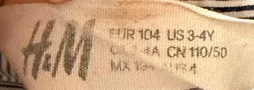 H&M Stribede Bomuldsshorts – Str. 104