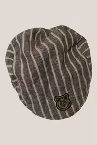 Stribet sixpence til baby – justerbar, 6–12 mdr.
