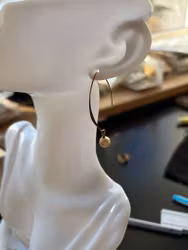 Perleøreringe med lange ørekroge