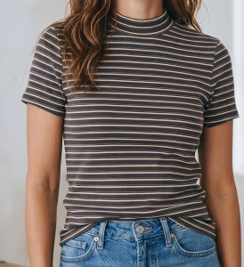 Stribet lethed – Musera crop top str. M