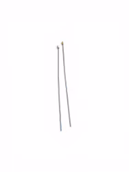 2 1/2 mm jumperstrikkepinde i metal med gule plastikstoppere