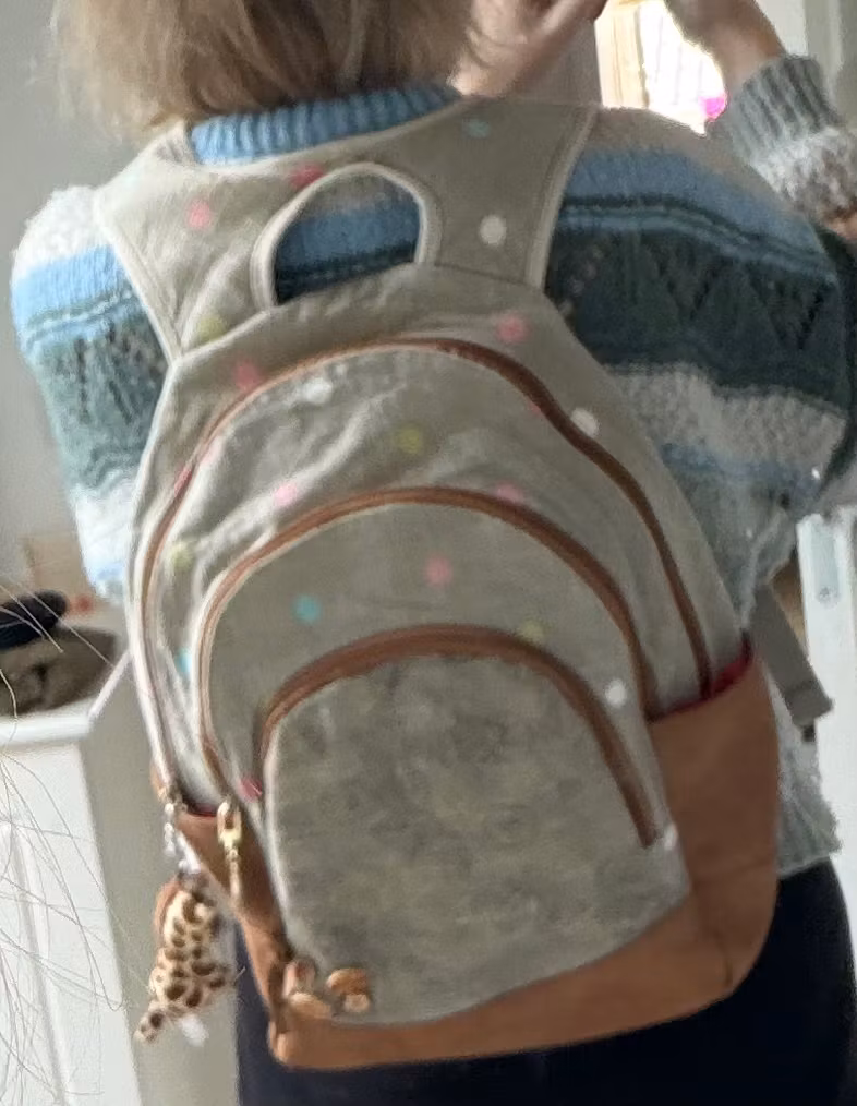 Prikkedrøm – Rummelig rygsæk med charmerende detaljer 🎒🌸