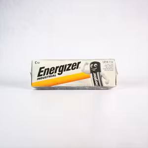 Ny og uåbnet Energizer Industrial C/LR14 1,5 V alkalinebatterier – 12 stk.