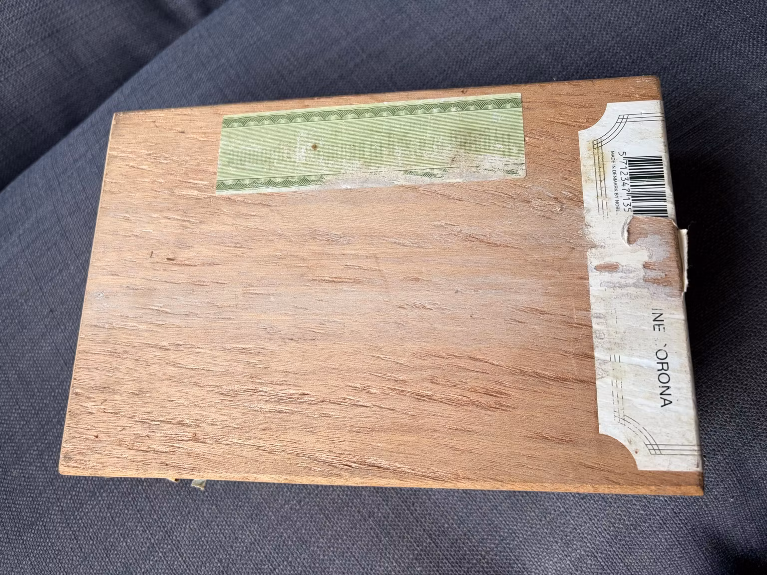Vintage Manne Corona cigaræske i træ
