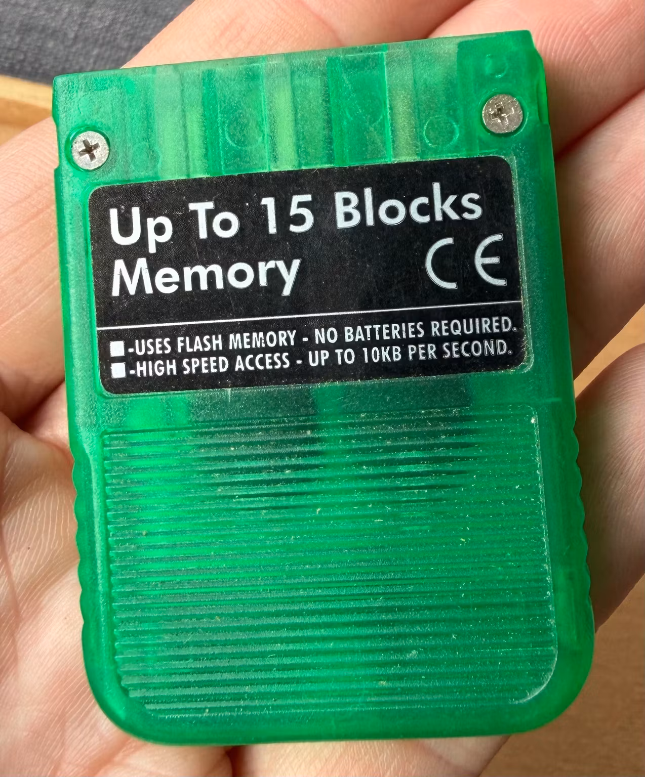 MX Play PS1-memorycard 1 Mega – grøn