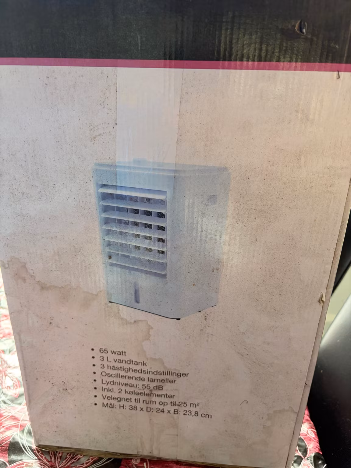 Kassens specifikationer 65 W og 3 liter