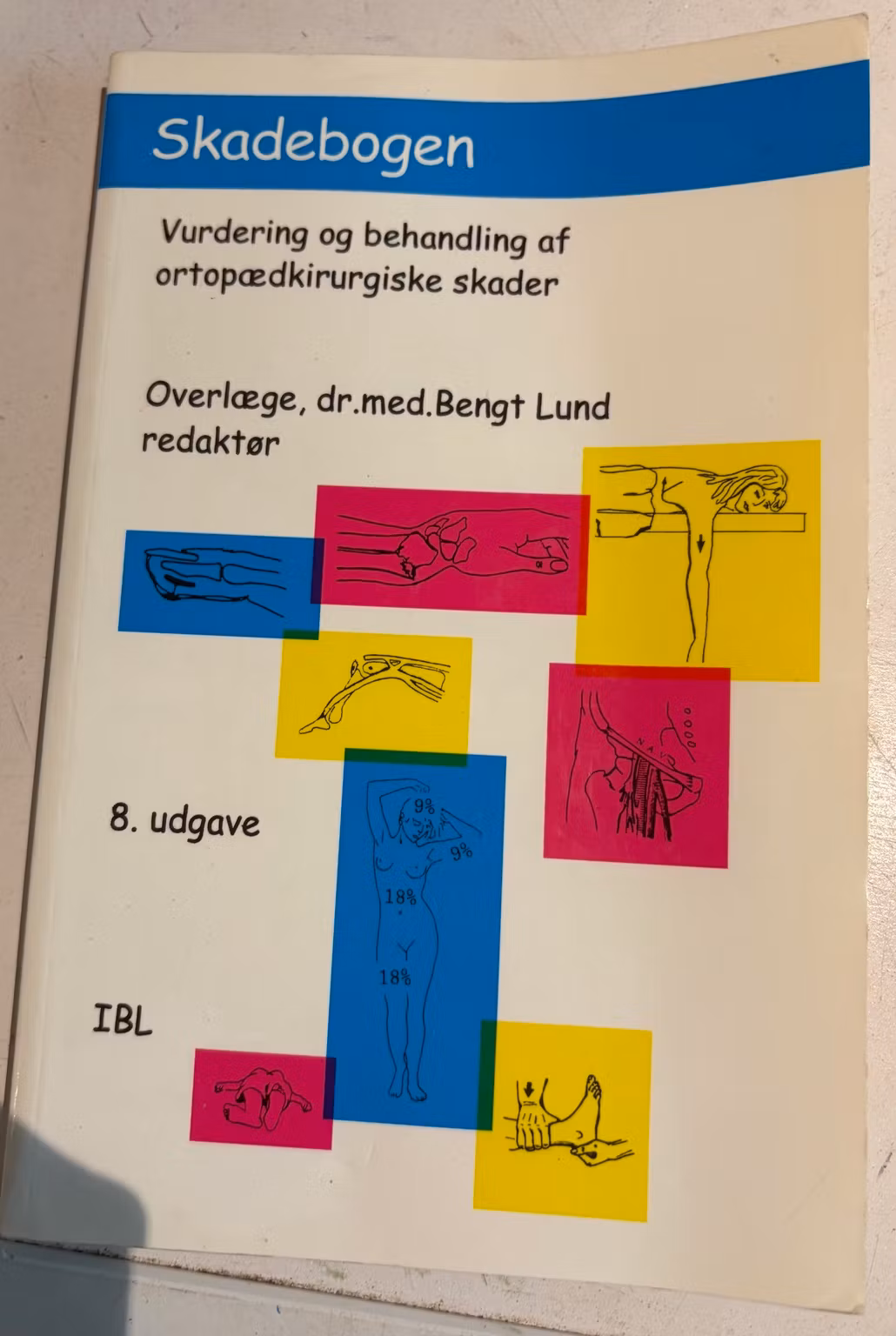 Forside af Skadebogen, 8. udgave af Bengt Lund