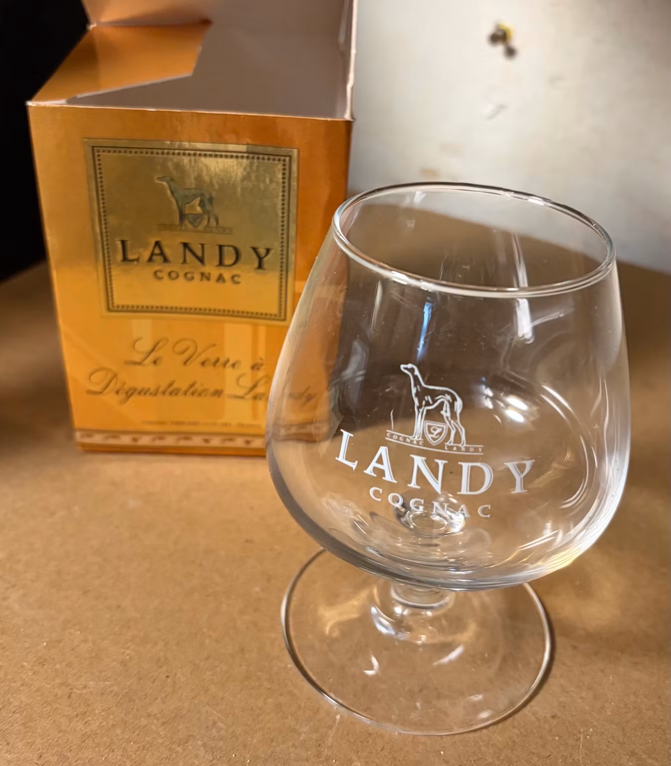 Landy cognacglas med original æske – ca. 13 cm