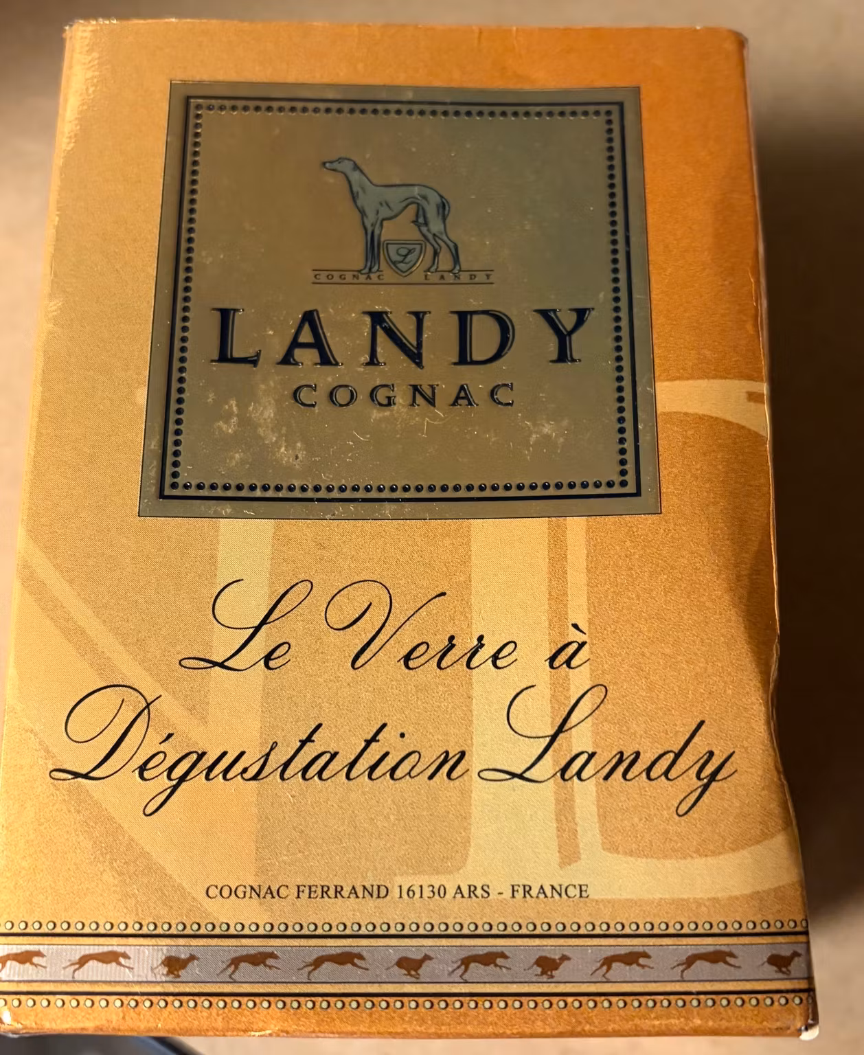 Landy cognacglas med original æske – ca. 13 cm